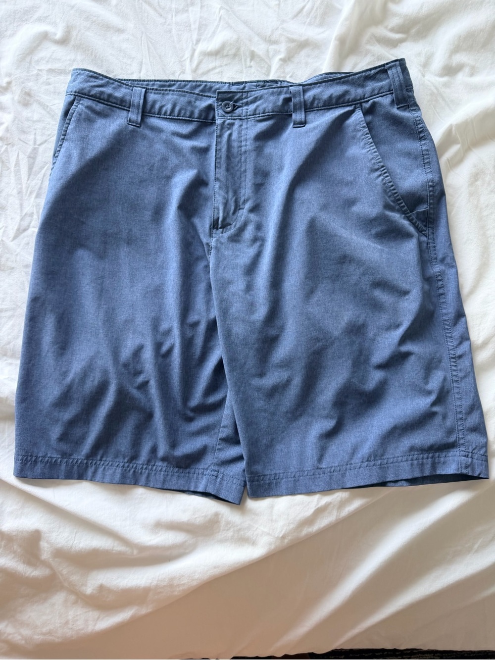 Champion Men's Slate Blue Flat-Front Shorts